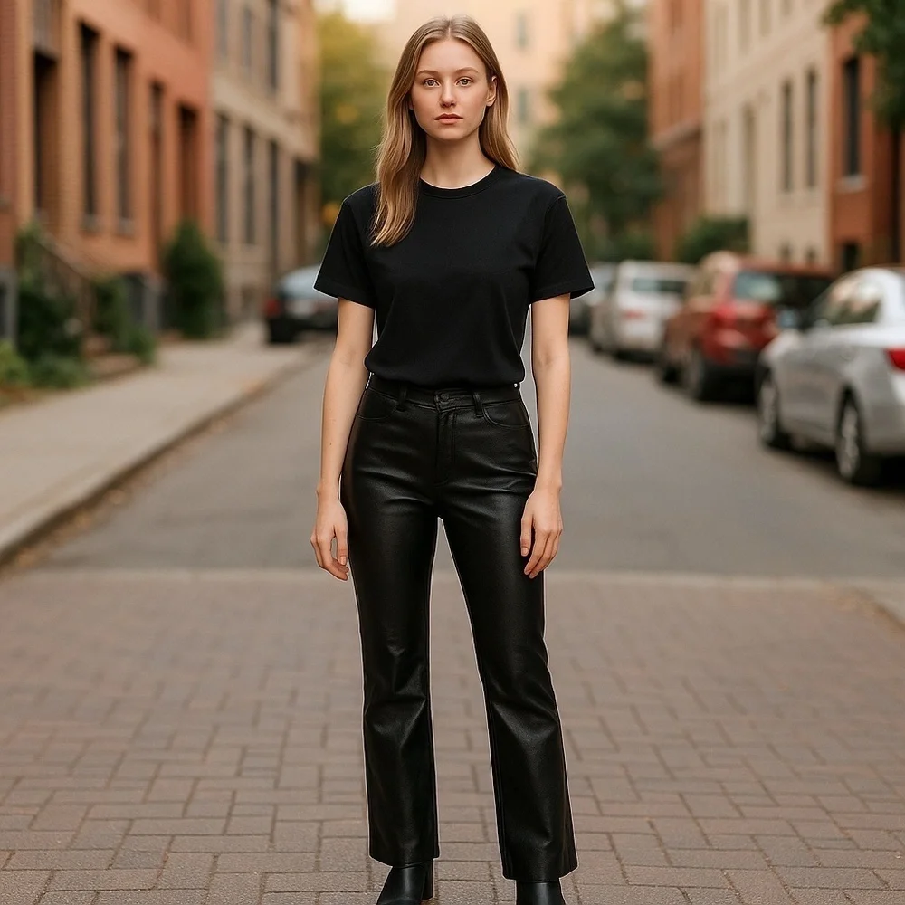 ✨ NIC+ZOE Dark Chocolate Vegan Leather Pants | Straight-Leg Luxe Fall Glam Sz 14